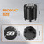 CLUBRALLY SS Golf Cart Wheel Center Caps-4 Pack,Fits EZGO,Club Car,Yamaha - 2.75" Black Hub Caps for 8, 10, 12 inch Rims,Push-in Style,Height 3.21"