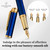 Luxury Fountain Pen Set for Writing, Refillable Ink Converter, Gift Box