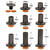Alloypro 120Pcs Black Chicago Screws Assorted Kit 8Size Gun Metal Leather Rivets 3/16" Screw Rivet Phillip Head Book Binding Posts Nail Rivet Chicago Bolt for DIY Leather Craft (M5x4/5/6/7/8/10/12/15)