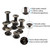Alloypro 120Pcs Black Chicago Screws Assorted Kit 8Size Gun Metal Leather Rivets 3/16" Screw Rivet Phillip Head Book Binding Posts Nail Rivet Chicago Bolt for DIY Leather Craft (M5x4/5/6/7/8/10/12/15)