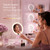 Travel Makeup Mirror with Lights, 1X/30X Double-Sided Magnifying Mirror