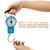 Miami Carry On Mechanical Luggage Scale with Tape Measure, 80 lb, Blue