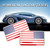 SIPYTOPF 5" x 3" 3D American Flag Metal Car Sticker (Red&White)