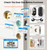Veise RZ-C Keyless Entry Door Lock with 2 Lever Handles, Matte Black