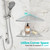 Qeke 2 Pack Corner Shower Shelf Brushed, 11.5" Recessed Tile Shower Shelf