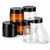 SATINIOR 6 Pack 2 oz Plastic Jars Containers with Lids Wide-mouth Refillable Leakproof Reusable Round Empty Jars for Travel Cosmetic Kitchen Dry Food Spice Cookie Home Organizing (Color Mix)