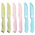 6 Pack Ceramic Paring Knives with Cover, Fruit & Vegetable Knife (3 Colors)