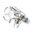 PDPBath Brass 3 Way Shower Arm Diverter Valve for Handheld Shower Head and Fixed Shower Head, G1/2 Universal Connection - Brushed Nickel