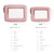 Aveniee Clear Makeup Bag Organizer Set,Portable Travel Toiletry Case for Women, Vegan Leather Cosmetic Pouch Car Bag for Essentials 2pcs,Middle & Large,Pink