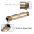 SWHYGER 4 Inches Stainless Steel, Straight Shower Arm Extension, Ceiling Shower Head Arm(Brushed Gold),SW-91038-4BG.