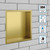 Sanbege 12"×12" Shower Niche Brushed Stainless Steel, Recessed Shower Caddy, Bathroom Shelf Insert Fits for 11"x11" Wall Hole Installation (Gold)