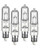 Jaenmsa JDE11 120V 100W Halogen Mini Candelabra Bulbs,T4 100W JD E11 Bulb 4 Pack (Replacement E11 LED Bulb) 2700K Warm White Dimmable Halogen Bulb T4 for Ceiling Fan Light,Chandeliers,Table Lamps