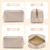 UUYUUY 6PCS Makeup Bag Travel Toiletry Bag for Women, Small Cosmetic Bags Cute Brown Stripe Aesthetic Organizer Makeup Pouch for Purse Emergency Bag Pencil Case Accessory Bag