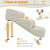 Senneny Imitation Linen Faux Leather Dog Stairs, for Pets up to 150 lbs, Waterproof, Scratch Resistant Pet Steps/Stairs with High Density Foam and Detachable Wooden Legs (Light Beige（3）)