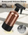Bontip Amber Glass Spray Bottle, 16 oz with Black Silicone Sleeve, 3 Pack