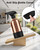 Bontip Amber Glass Spray Bottle, 16 oz with Black Silicone Sleeve, 3 Pack
