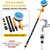 Practisol Car Wash Brush with Hose Attachment, 360 Spin Car Wash Brush with Soap Dispenser, Soft Bristle Car Cleaning Brush Mop Scrub Brush, Flow Through Car Washing Brush Kit Long Handle (Yellow)
