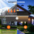 Lustrlach Solar Motion Sensor Wall Lights Outdoor Waterproof LED Solar Wall Sconce Black Dusk to Dawn Modern Porch Wall Mount Lamp for Garage House Patio