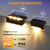 SOLPEX Solar Fence Lights, 6 LEDs Solar Lights Outdoor Waterproof Solar Powered for Deck, Stair, Front Porch, Balcony, Walkway, Garden, Yard, Patio, Pool Decor, IP65 Waterproof (4 Pack, Warm White)