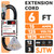 EP 6 Ft Outdoor Extension Cord 12/3 SJTW 3 Electrical Power Outlets Black