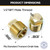 HAPDEN Boat Plugs 1/2 Inch Npt Solid Brass Boat Drain Plug, 2 Pack Garboard Drain Plug Boat Drain Plug Fits Most Boat Hulls (1/2 Inch NPT)