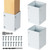WOCEPU Stainless Steel Adjustable (Range 3.3"-6") Post Protector, Protects Wooden Mailboxes and Fences from Lawnmower and rain Damage (White, 2 Set)