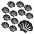 Coufce 12Pcs Black Bathtub Stickers Non Slip Shell Shaped