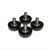 6mm x 1/2" Long Thread Stud Adjustable Glides for Patio Furniture Black (8)