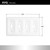 XVQ Ceramic Switch Plates Outlet Covers Switch Plate Cover White(Quad Toggle)