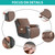 Easy-Going Waterproof Oversized Recliner Chair Sofa Cover with Pocket, 1-Piece Reversible Couch Cover for Recliner, Washable Protector for Dogs (Oversized Recliner, Brown/Beige)