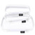 YQBRAO 3-Piece Clear Hard Shell Zipper Case Set, 1M 2S, White