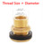 Carvedexquisitely Brass Tank Bulkhead Fitting With Plug,Double 1/2" Female NPT and 3/4" Male GHT (Garden Hose Threaded)