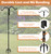 AnBaiMei 60 Inch Double Shepherds Hook for Outdoor with 5 Prong Base