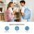 MIRLEWAIY School Backpack Heavy Duty Clear Backpacks Durable See Through Bag Stadium Approved Daypack for travel Campus, Baby Blue