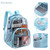 MIRLEWAIY School Backpack Heavy Duty Clear Backpacks Durable See Through Bag Stadium Approved Daypack for travel Campus, Baby Blue