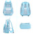 MIRLEWAIY School Backpack Heavy Duty Clear Backpacks Durable See Through Bag Stadium Approved Daypack for travel Campus, Baby Blue