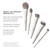 Morphe Portrait Mode 5 Piece Makeup Brush Set - Professional Makeup Brushes for Foundation, Concealer, Powder, Bronzer - Expertly Engineered Face Brush Kit for Smooth, Streak-Free Application (5 ct)