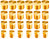WHK 24 PCS Brass Hex Pipe Plug Fittings Kits 1/8" 1/4" 3/8" 1/2" NPT Male
