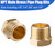 WHK 24 PCS Brass Hex Pipe Plug Fittings Kits 1/8" 1/4" 3/8" 1/2" NPT Male