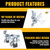 VIVIDA 1-3/8" Wall Mount Gate Latch, Flat Back Chain Link Gate Latch, 1 PCS