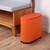 Sooyee 10 Liter Rectangular Plastic Trash Can Wastebasket with Press Type Lid,2.4 Gallon Garbage Container Bin for Bathroom,Powder Room,Bedroom,Kitchen,Craft Room,Office,Orange