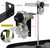 NQN 2-Stage Automatic Changeover LP Propane Gas Regulator with Two 18" RV Pigtail Propane Hoses with Gauge, Stainless Braided QCC1 1/4" Inverted Male Flare, Ideal for Trailers and Camper RVs