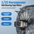 iLIVING 18" Wall Mounted Shutter Exhaust Fan, Automatic Shutter, with Thermostat and Variable Speed controller, 0.85A, 1736 CFM, 2600 SQF Coverage Area Silver (ILG8SF18V-ST)