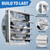 iLIVING 18" Wall Mounted Shutter Exhaust Fan, Automatic Shutter, with Thermostat and Variable Speed controller, 0.85A, 1736 CFM, 2600 SQF Coverage Area Silver (ILG8SF18V-ST)