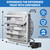 iLIVING 18" Wall Mounted Shutter Exhaust Fan, Automatic Shutter, with Thermostat and Variable Speed controller, 0.85A, 1736 CFM, 2600 SQF Coverage Area Silver (ILG8SF18V-ST)