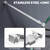 Stainless Steel Shower Rod, Wall-to-Glass Brace for 1/4" & 3/8" Frameless Glass Panels, 18 Inch Long, Chrome