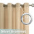 LAMIT Short Linen Curtains 45 inch for Small Windows, Cream White, 2 Panels