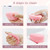 BEAKEY Makeup Sponge 6 Pack, Flat Duo Pink 0 Latex Blending Sponges