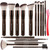Real Perfection Makeup Brush Set 16 Pcs with 1 Eyebrow Razor Premium Synthetic Foundation Powder Concealers Eyeshadow Blush Makeup Brushes Make up Brushes Kit (Coffee)