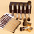 MAANGE 20 Pcs Makeup Brushes with Gift Box, Double-End Multi-functional Makeup Brushes for Blending Liquid Powder Concealer Cream Blush Buffe,Coffee Gold